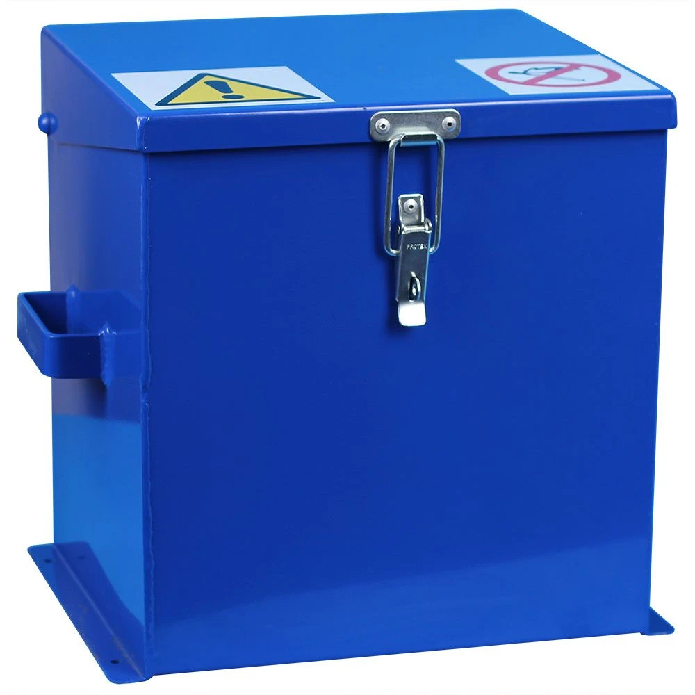 Lockable Steel Chemical Safe 15 L Blue 1 Lockable Steel Chemical Safe 15 L Blue